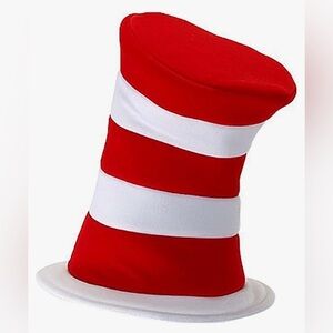 NEW -elope Dr. Seuss The Cat in The Hat Red &White Striped Stovepipe Costume Hat